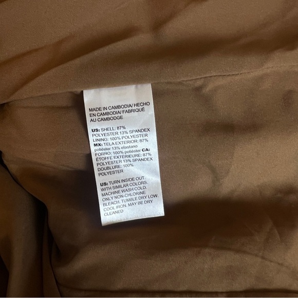 NWT Chico's Faux Suede Motorcycle Jacket Collared Brown Zip Up Size 3 16/18 - Picture 10 of 11